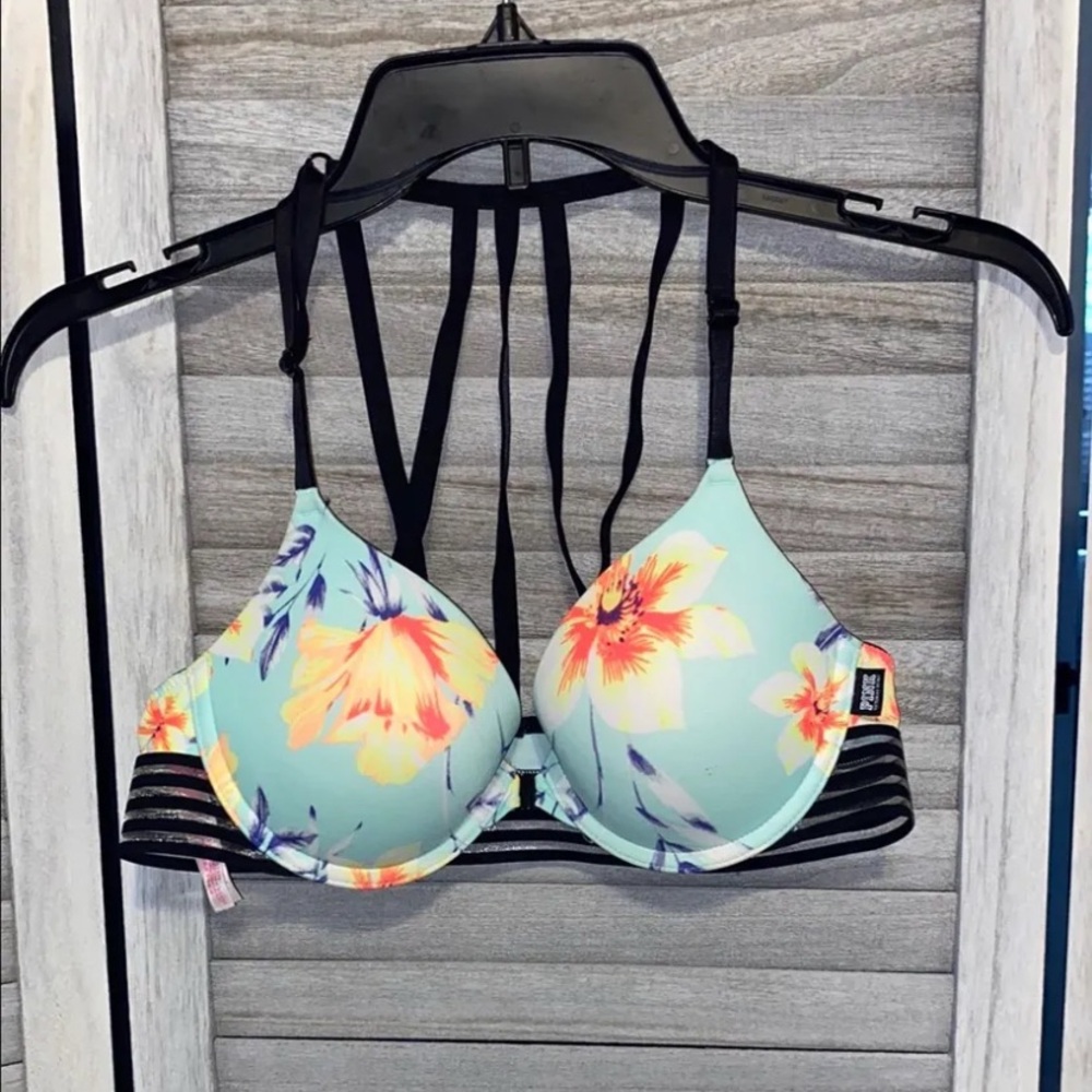 PINK Victoria's Secret Floral Sports Bra
